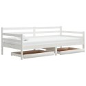  Łóżko dzienne z szufladami, 90x200 cm, białe, drewno sosnowe Lumarko!