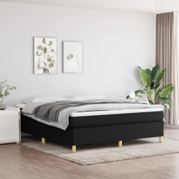  Łóżko kontynentalne, czarne, tapicerowane tkaniną, 180x200 cm Lumarko!