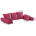  7-częściowy zestaw poduszek dekoracyjnych, różowy, tkanina Lumarko!