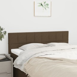  Zagłówki do łóżka, 2 szt, ciemnobrązowe, 72x5x78/88 cm, tkanina Lumarko!