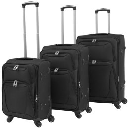  3-częściowy komplet walizek podróżnych, czarny Lumarko!