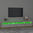  Szafka pod TV z oświetleniem LED, szarość betonu, 240x35x40 cm Lumarko!
