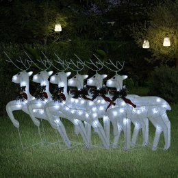  Świąteczne renifery, 6 szt., 120 białych LED Lumarko!