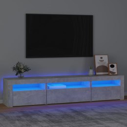  Szafka pod TV z oświetleniem LED, szarość betonu, 195x35x40 cm Lumarko!