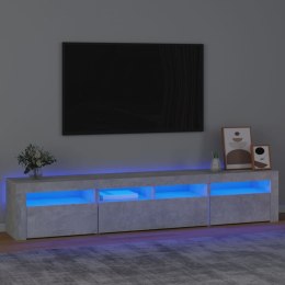  Szafka pod TV z oświetleniem LED, szarość betonu, 210x35x40 cm Lumarko!