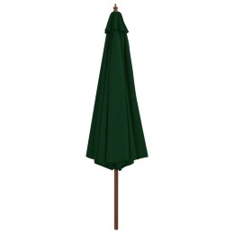  Parasol ogrodowy na drewnianym słupku, 350 cm, zielony Lumarko!