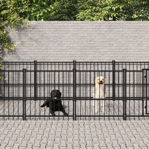  Kojec zewnętrzny dla psa, stalowy, 9,38 m² Lumarko!