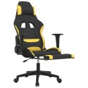  Fotel gamingowy z podnóżkiem, czarno-żółty, tkanina Lumarko!