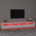  Szafka pod TV z oświetleniem LED, biała, 270x35x40 cm Lumarko!