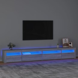  Szafka pod TV z oświetleniem LED, szary dąb sonoma, 270x35x40cm Lumarko!