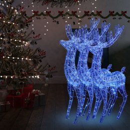  Renifery z akrylu XXL, 3 szt., 250 niebieskich LED, 180 cm Lumarko!