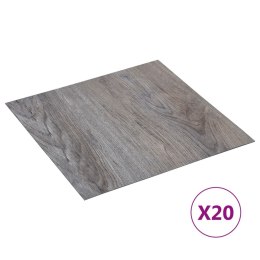  Samoprzylepne panele podłogowe, 20 szt., PVC, 1,86 m², brązowe Lumarko!