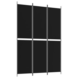  Parawan 3-panelowy, czarny, 150x220 cm, tkanina Lumarko!
