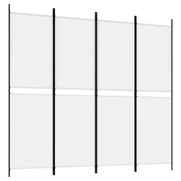  Parawan 4-panelowy, biały, 200 x 180 cm, tkanina Lumarko!