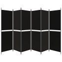  Parawan 6-panelowy, czarny, 300 x 180 cm, tkanina Lumarko!