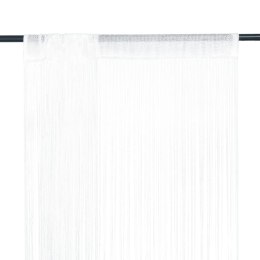  Zasłony sznurkowe, 2 sztuki, 100 x 250 cm, białe Lumarko!