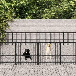  Kojec dla psa na zewnątrz, stalowy, 45,16 m²!