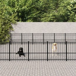  Kojec dla psa na zewnątrz, stalowy, 59,28 m²!