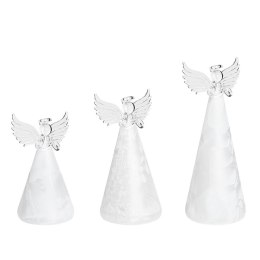  Zestaw 3 figurek LED aniołów biały KITTILA Lumarko!