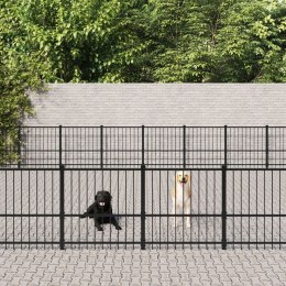  Kojec dla psa na zewnątrz, stalowy, 60,22 m²!