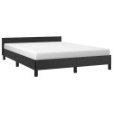  Rama łóżka z zagłówkiem, czarna, 140x200 cm, sztuczną skórą Lumarko!