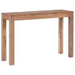  Stolik konsola z litego drewna tekowego, naturalny, 110x35x76cm Lumarko!