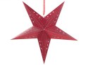  Zestaw 2 wiszących gwiazd brokatowych LED 45 cm czerwony MOTTI Lumarko!