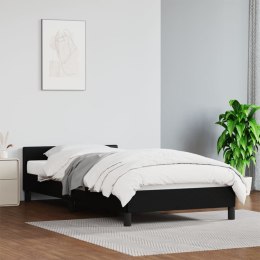  Rama łóżka z zagłówkiem, czarna, 100x200 cm, sztuczną skórą Lumarko!