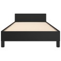  Rama łóżka z zagłówkiem, czarna, 100x200 cm, sztuczną skórą Lumarko!