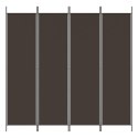  Parawan 4-panelowy, brązowy, 200x200 cm, tkanina Lumarko!