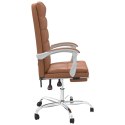  Rozkładany fotel biurowy, brązowy, sztuczna skóra Lumarko!