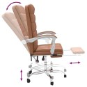  Rozkładany fotel biurowy, brązowy, sztuczna skóra Lumarko!