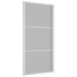  Drzwi wewnętrzne, 102,5x201,5 cm, białe, szkło mat i aluminium Lumarko!