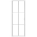 Drzwi wewnętrzne, 76x201,5 cm, białe, szkło ESG i aluminium Lumarko!
