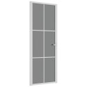  Drzwi wewnętrzne, 76x201,5 cm, białe, szkło ESG i aluminium Lumarko!