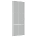  Drzwi wewnętrzne, 83x201,5 cm, białe, matowe szkło i aluminium Lumarko!