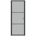  Drzwi wewnętrzne, 83x201,5 cm, czarne, matowe szkło i aluminium Lumarko!
