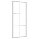  Drzwi wewnętrzne, 93x201,5 cm, białe, szkło ESG i aluminium Lumarko!