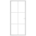 Drzwi wewnętrzne, 93x201,5 cm, białe, szkło ESG i aluminium Lumarko!