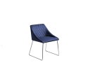 Zestaw 2 krzeseł do jadalni welurowy ciemnoniebieski ARCATA Lumarko!