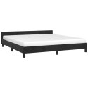  Rama łóżka z zagłówkiem, czarna, 180x200 cm, aksamitna Lumarko!
