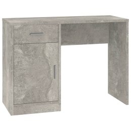  Biurko z szufladą i szafką, szarość betonu, 100x40x73 cm Lumarko!