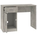  Biurko z szufladą i szafką, szarość betonu, 100x40x73 cm Lumarko!
