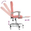  Rozkładany fotel biurowy, różowy, sztuczna skóra Lumarko!