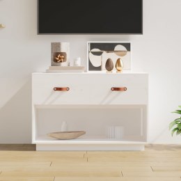  Szafka pod telewizor, biała, 90x40x60 cm, lite drewno sosnowe Lumarko!