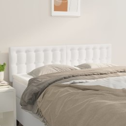  Zagłówki do łóżka, 2 szt, białe, 72x5x78/88 cm, sztuczna skóra Lumarko!