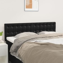  Zagłówki do łóżka, 2 szt, czarne, 72x5x78/88 cm, sztuczna skóra Lumarko!