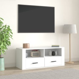  Szafka pod TV, biała, 100x35x40 cm, materiał drewnopochodny Lumarko!
