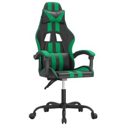  Obrotowy fotel gamingowy, czarno-zielony, sztuczna skóra Lumarko!