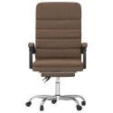  Rozkładane, masujące krzesło biurowe, brązowe, obite tkaniną Lumarko!